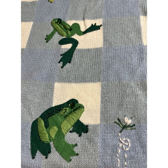 Quacker Factory Embroidered Frogs Button Down Short Sleeve Sweater 3X~ NWT - Picture 14 of 16